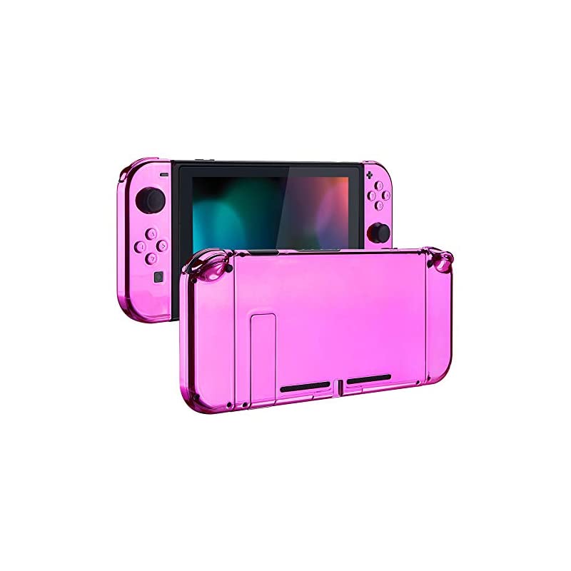 Switchコンソール用バックプレートジョイコンホルダーハンドルコントローラー【クロームピンク】