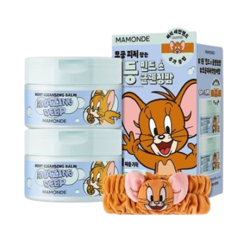 [1+1] アメージングディープ ミントクレンジングバーム 90ml+90ml (+トムとジェリー 洗顔バンド 1個プレゼント)