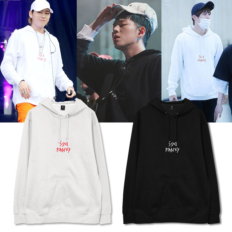 Block B 安西暁宇 Zhihao Zico スウェットシャツ フード付きプラスベルベット薄手メンズ レディース春秋冬服