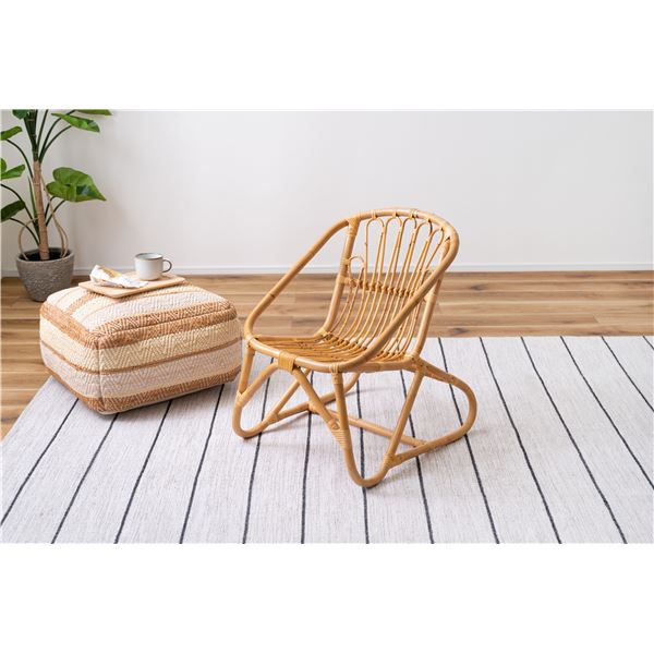 パーソナルチェア 約幅50×奥行58×高さ65cm ナチュラル ラタンチェア リビング インテリア家具 生活家具 完成品