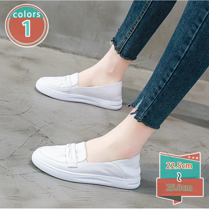 クーポン スリッポン レディース 無地 ぺたんこ 疲れない スニーカー 白 滑り止め フラットシューズ カジュアル モカシン オフィス 通学 ウォーキング オールシーズン シンプル 柔軟性 疲れにくい 7,816円