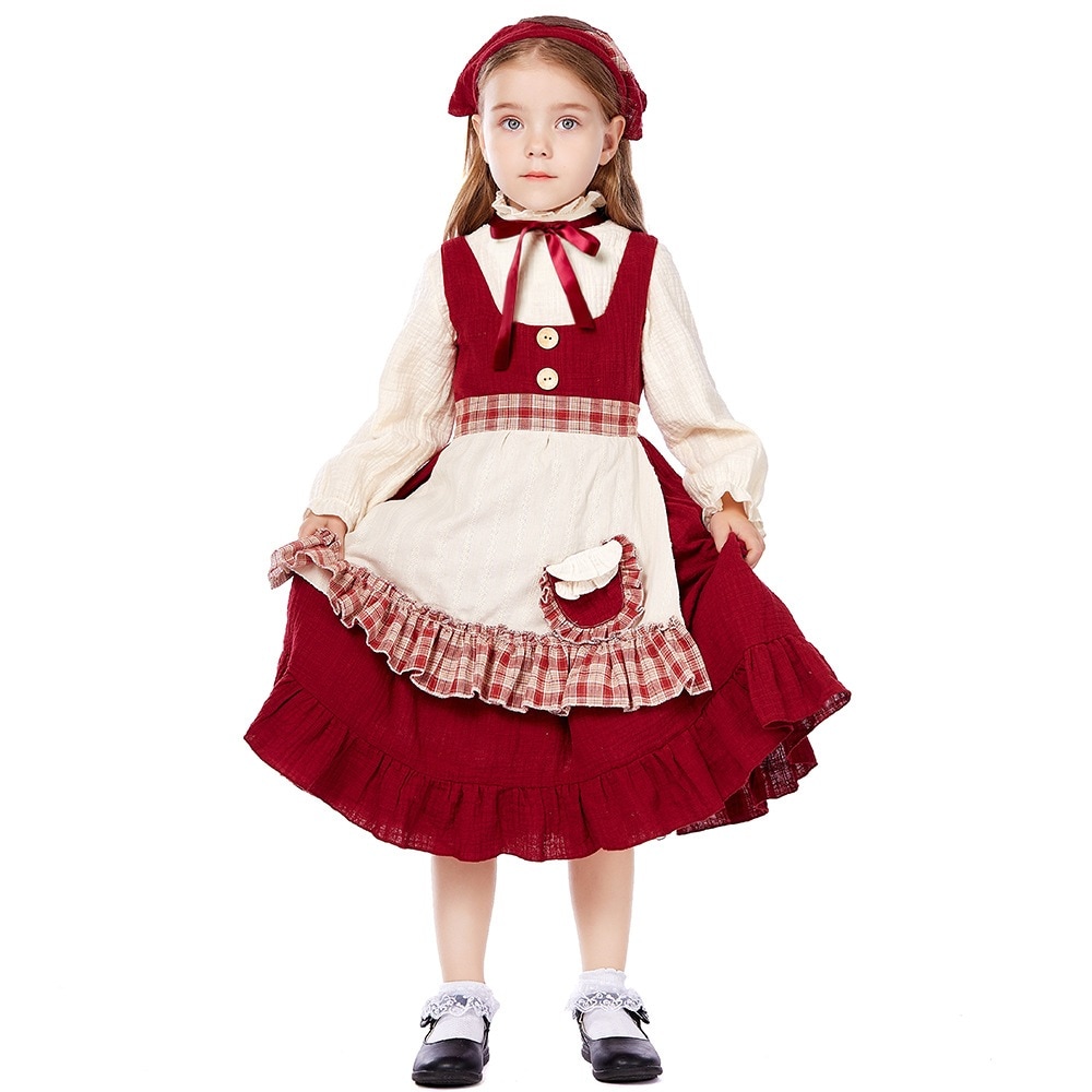子供用マッチ売りの少女コスム舞台劇パフォーマンス牧歌的な農場メイド民間の貧しい人々の服