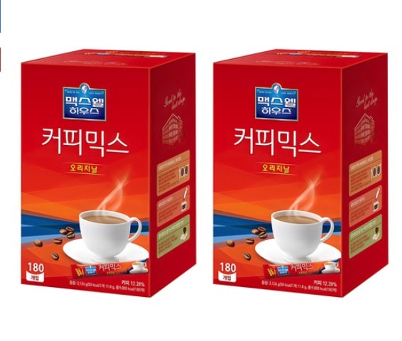 【大容量】韓国コーヒーミックス 牛乳も砂糖もいらない簡単カフェラテ！ 180本入りx2箱 会社員に大人気