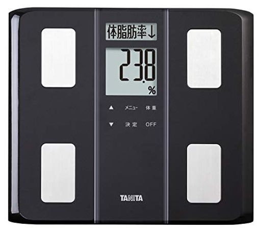体重計 体組成計 50G 日本製 ブラック BC-331 BK ダブル液晶採用でわかりやすく見やすい 立掛け収納OK