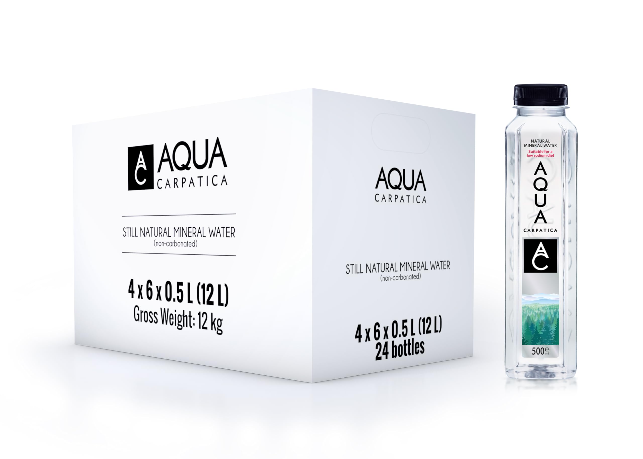 非常用水 保存水 南海トラフ地震対策 ルーマニア AQUA CARPATICA AQUACARPATICA ナチュラルミネラルウォーター 500ml[直輸入品]×24本 アクアカルパチカ 地下天然水