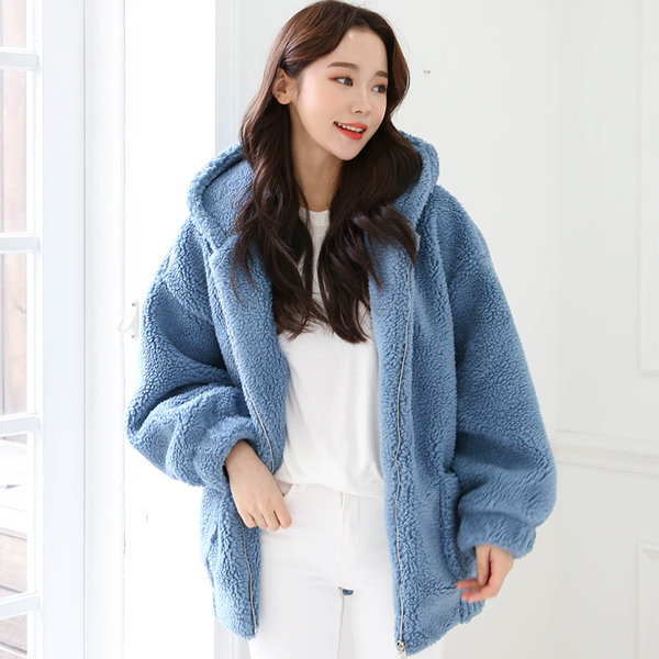 フリース/フリース/フードジップアップ/ふわっと/ジャンパー/ジャケット/パディングジャケット 7,073円