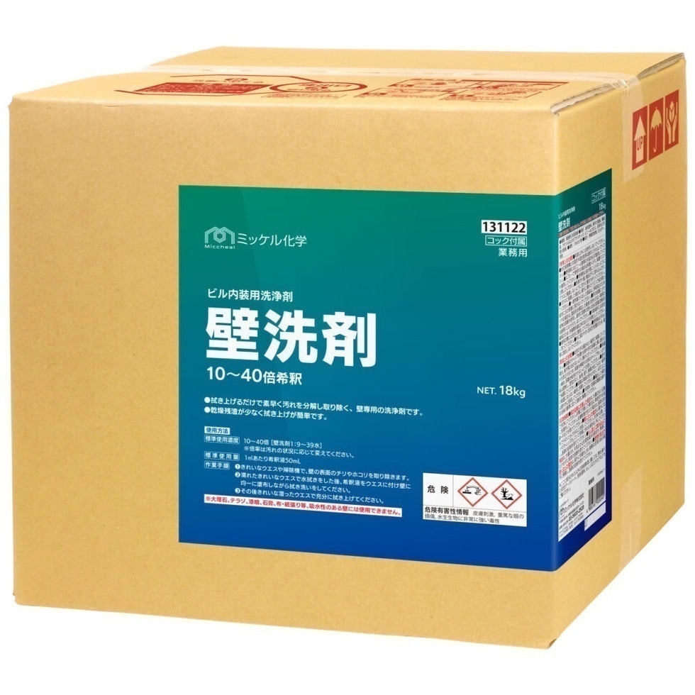 ミッケル化学　内壁用洗剤　壁洗剤　18kg【メーカー直送・代引き不可・時間指定不可】