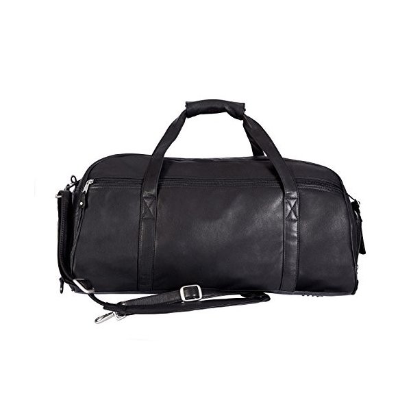 Canyon Outback Leather Goods Inc. Marble Canyon 23-inch Leather Sport Duffel Bag - Full Grain Black