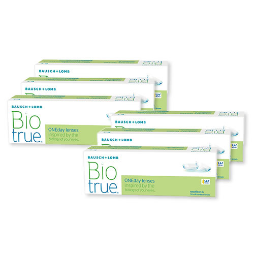 国内正規品 バイオトゥルーワンデー(30枚)【6箱】含水率78% BC8.6 DIA14.2 潤い成分 UVカット