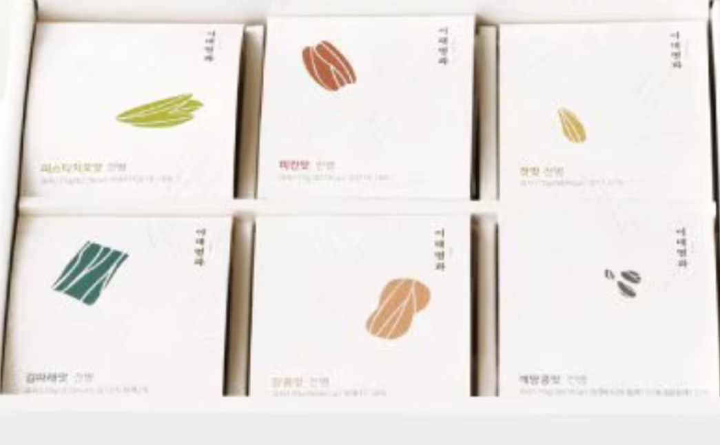 2大明菓 煎餅 海雲台 6号/ショッピングバッグ贈呈（ピーナッツ味ごまピーナッツ味キムパレ味松の実味ピスタチオ味ピーカン味）170g x 6種類（釜山優秀食品）