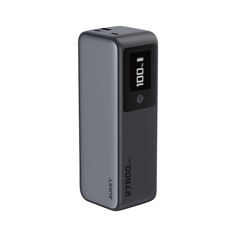AUKEY　モバイルバッテリー Spark Mega 27600 PD＆QC対応 140W 27600mAh ［USB Power Delivery対応 / 3ポート］ グレー　PB-Y63-GY