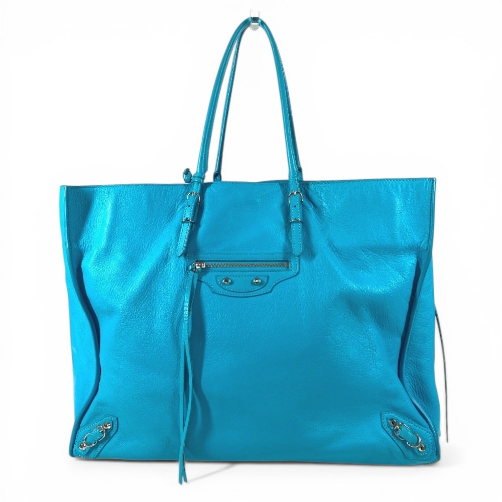 ショルダーバッグ 357333 A4　ザ ペーパー 肩掛け トートバッグ カバン ミラー付き 鏡 レザー ブルー