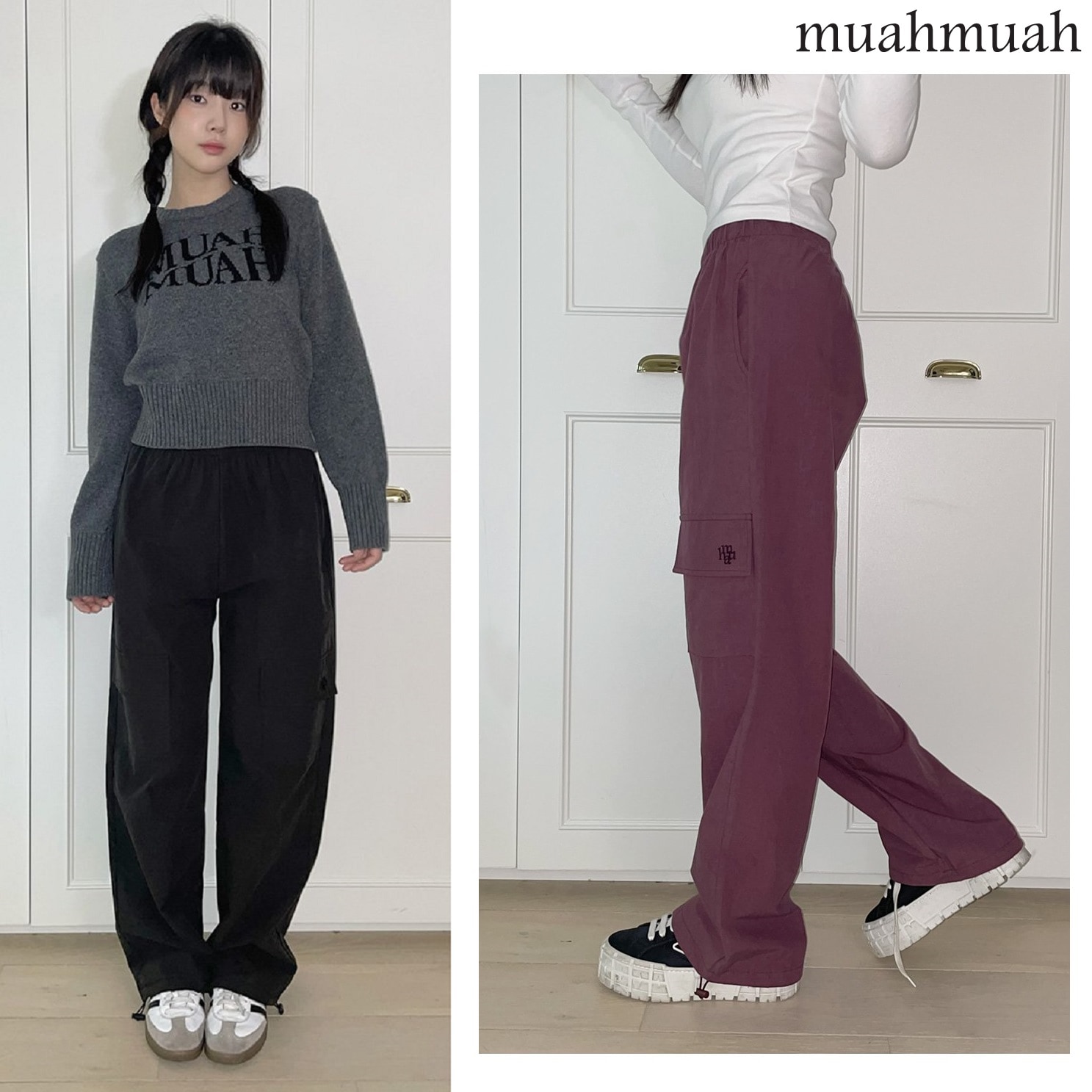 PIGMENT CARGO BANDING PANTS 2色 新商品 韓国人気 韓国ファッション ストリートファッション 女性服 dailylook