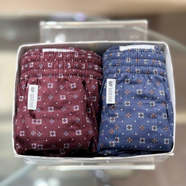 男性綿70番手模様ナ염サポート망トランクSET (WMP5421B SET)_s 12,872円