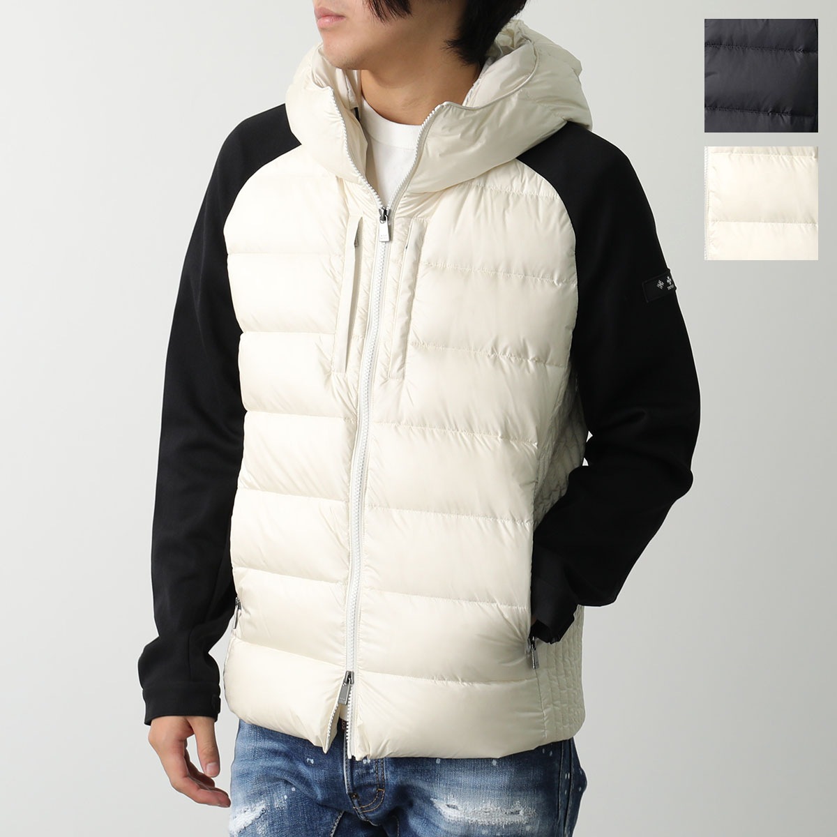 TATRAS タトラス ダウンジャケット BOSTBOLO ボストボーロ MTKE24A4269-D メンズ フード付き ジャージ切り替え カラー3色