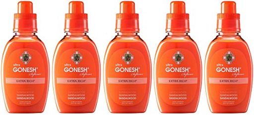 【5個セット】GONESH(ガーネッシュ) 柔軟仕上げ剤 ウルトラソフナー サンダルウッド(白檀の香り) 600ML