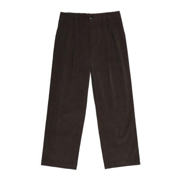 N234MPT030 コーデュロイ ワイド タック パンツ D BROWN