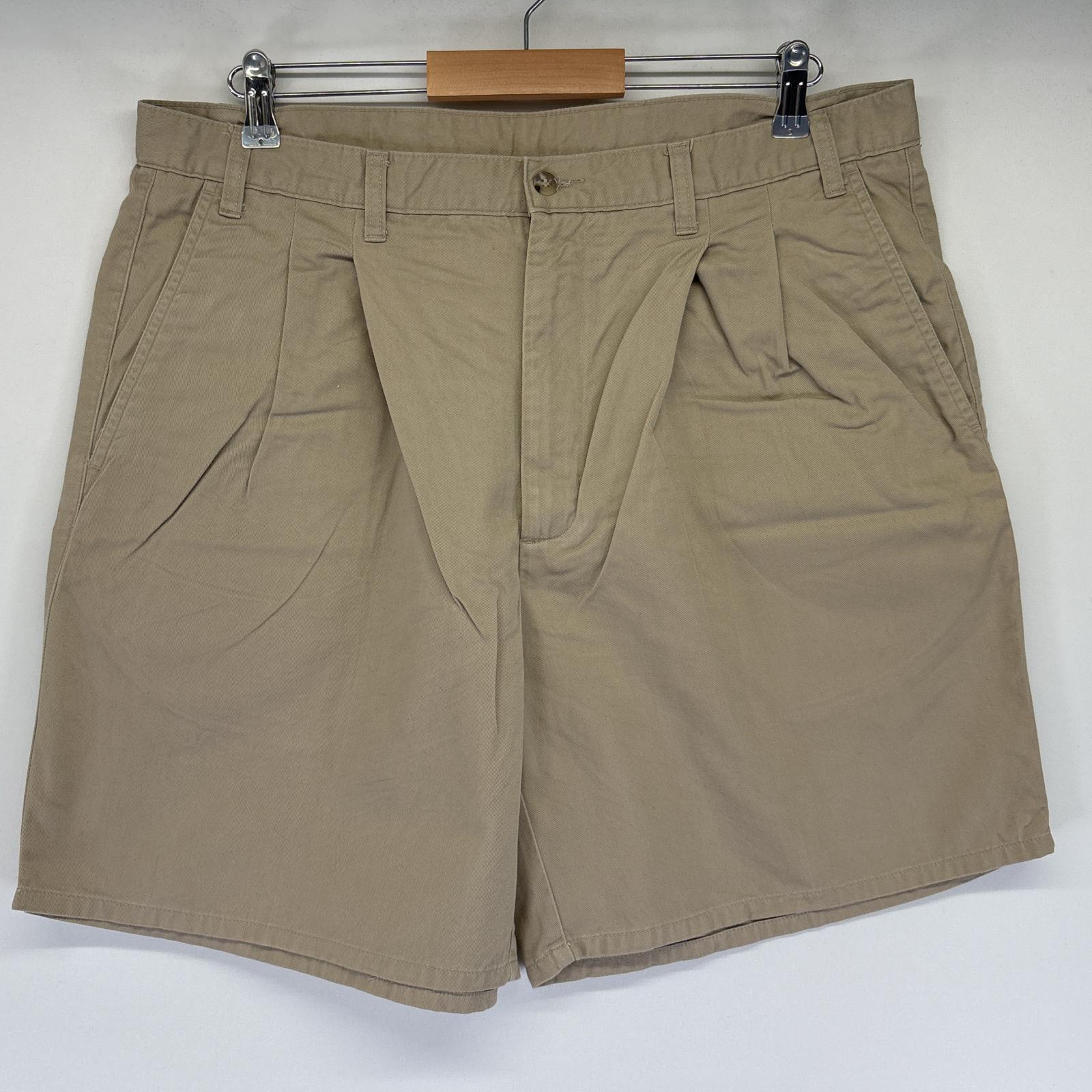 古着 80s/80年代 ヴィンテージ ショートパンツ ツータック ハーフパンツ 黒タグ w38 ベージュ系 メンズ