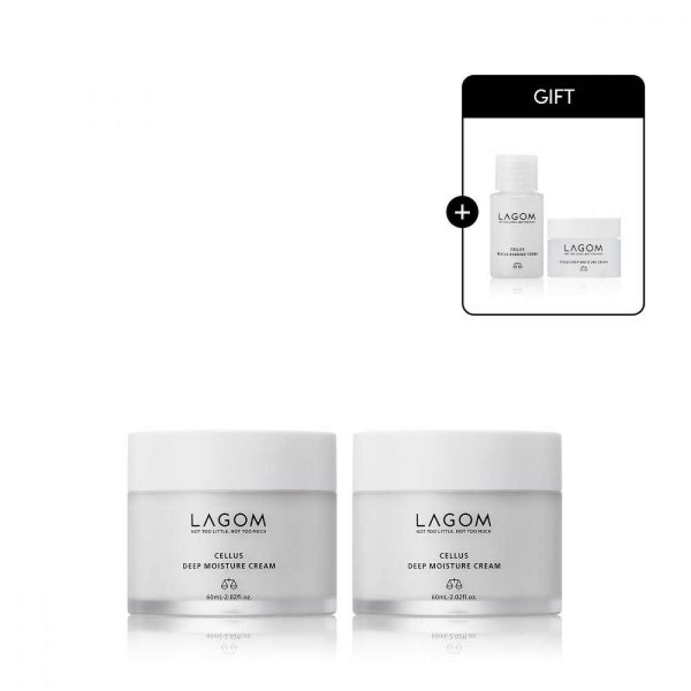 ラゴム ディープモイスチャークリームデュオセット (ミニディープクリーム 15mL&ミニエッセントナー 25mL+ショッピングバッグプレセ