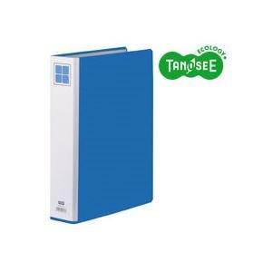 （まとめ）TANOSEE 両開きパイプ式ファイルE A4タテ 40mmとじ 青 10冊 10,556円