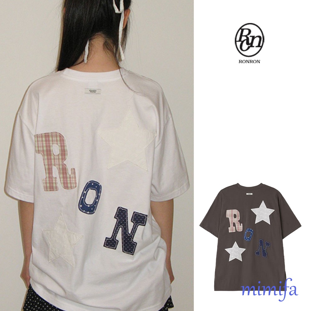 ロンパッチ ミックスアップリケ オーバーフィット Tシャツ 半袖