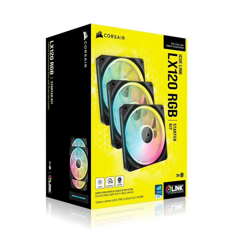 コルセア　CORSAIR　iCUE LINK LX120 RGB Triple Fans Starter Kit　CO-9051026-WW