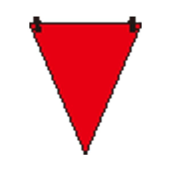 （まとめ）ユニット 三角旗 赤無地／372-61[x20セット]