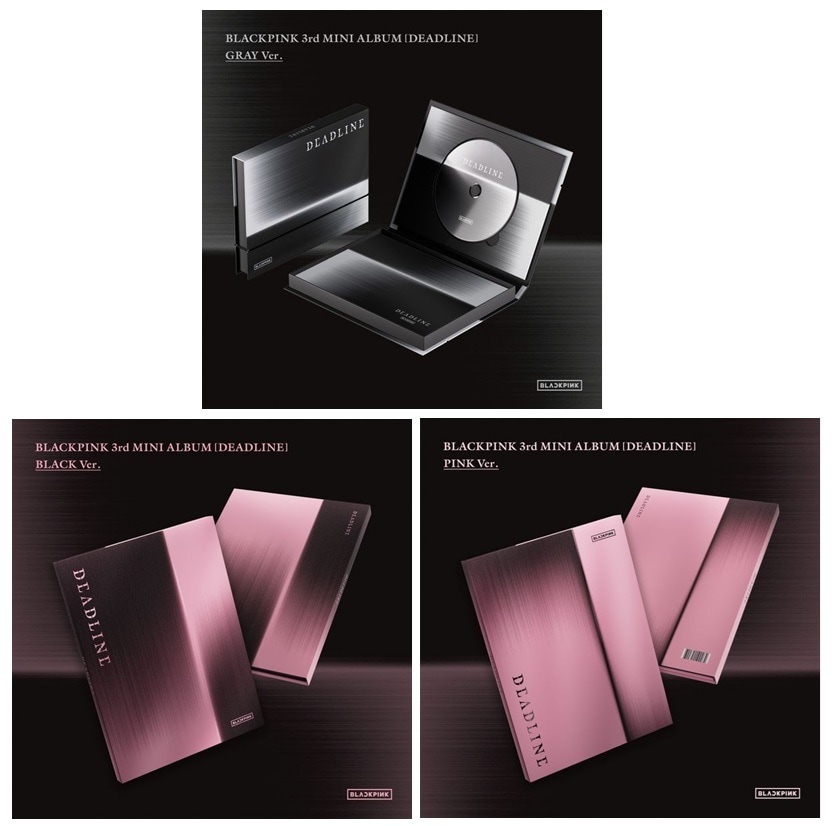 [3種セット] (BLACK+PINK+GRAY) BLACKPINK 3rd MINI ALBUM [DEADLINE] 韓国チャート反映