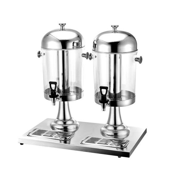 飲料バレルディスペンサー ドリンクディスペンサーバレル 透明 センターアイスコア付き 密閉ボトル 漏れ防止栓付き バー キッチン 冷蔵庫用