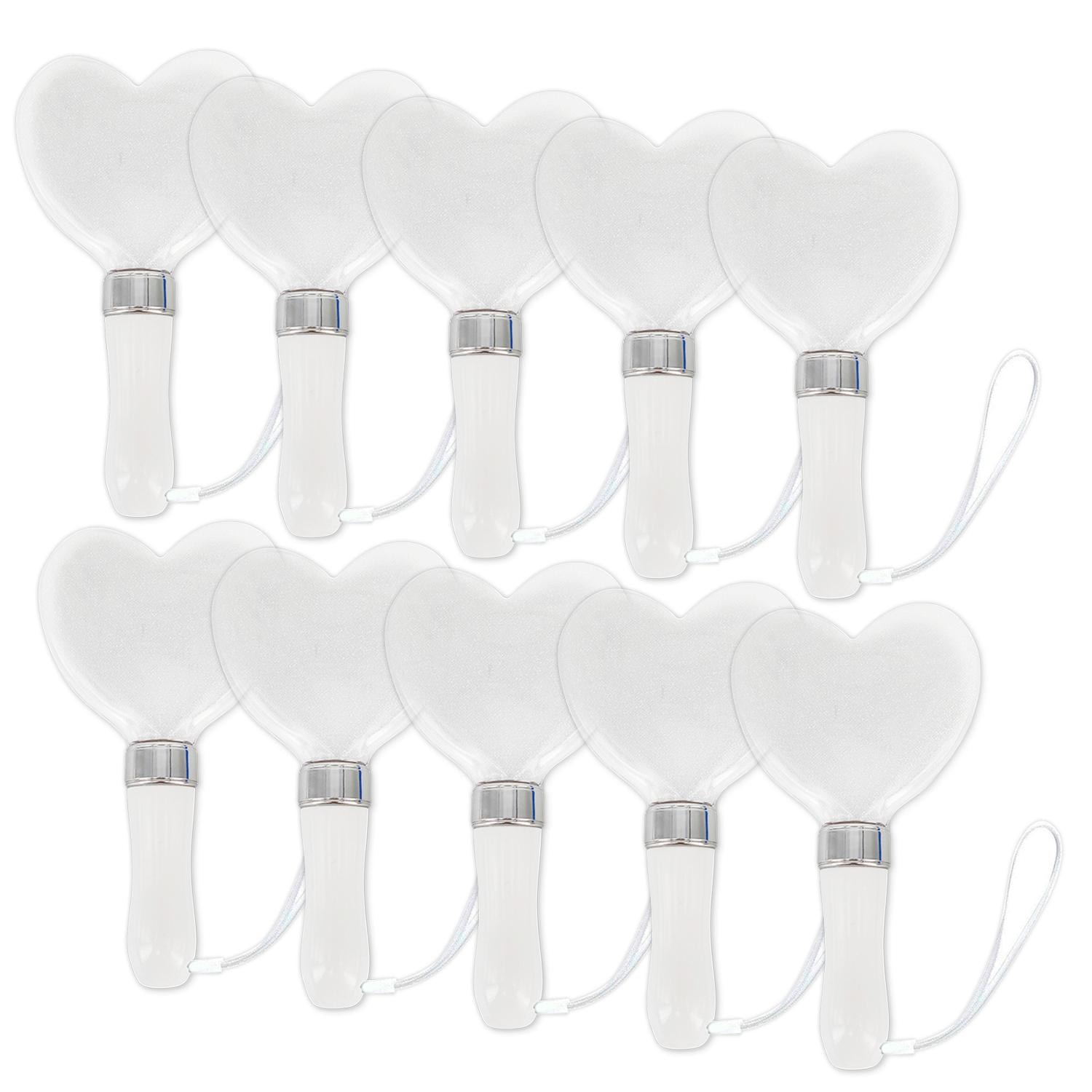 10個セット ペンライト コンサート ハート 電池式 24色カラーチェンジ ライブ ((S