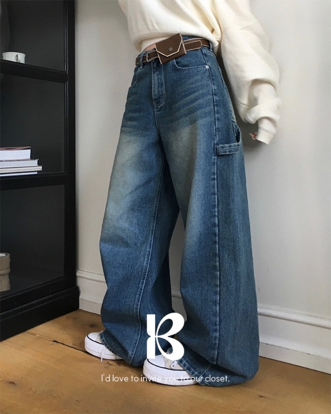 ジェリー カーペンターワイドデニムパンツ pt1486