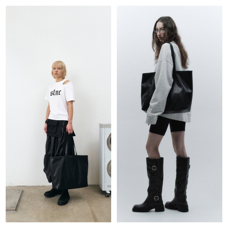 【INSILENCE】 BIG TOTE BACK : BLACK