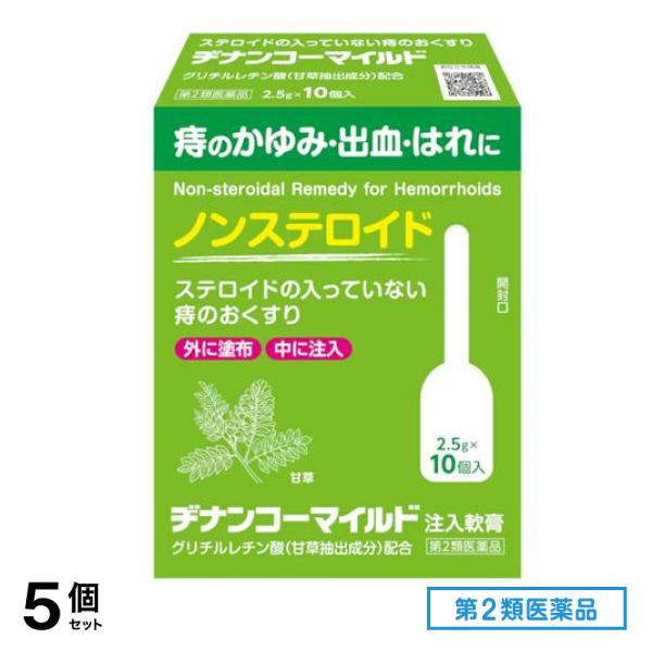 第２類医薬品 ヂナンコーマイルド 注入軟膏 2.5g× 10個入 5個セット