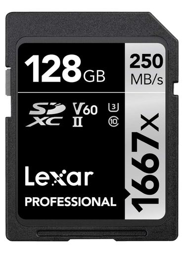 Original Lexar 1667x V60 250MB/s Flash Memory sd cards 64GB 128GB 256GB UHS-II U3 Card high speed SD