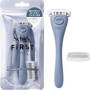 Schick(シック) シックファースト シェービング ホルダー（刃付き＋替刃１コ） デニムインディゴ 髭剃り カミソリ