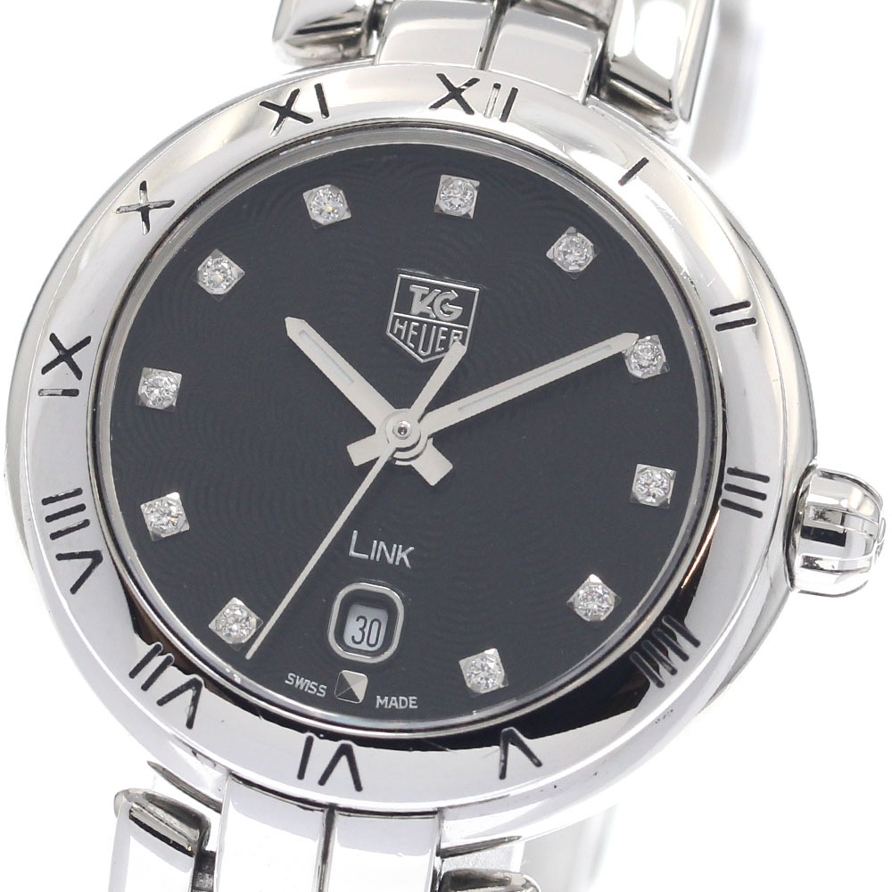 タグホイヤー TAG HEUER WAT1410 リンク 11Pダイヤ デイト クォーツ レディース _957360【中古】