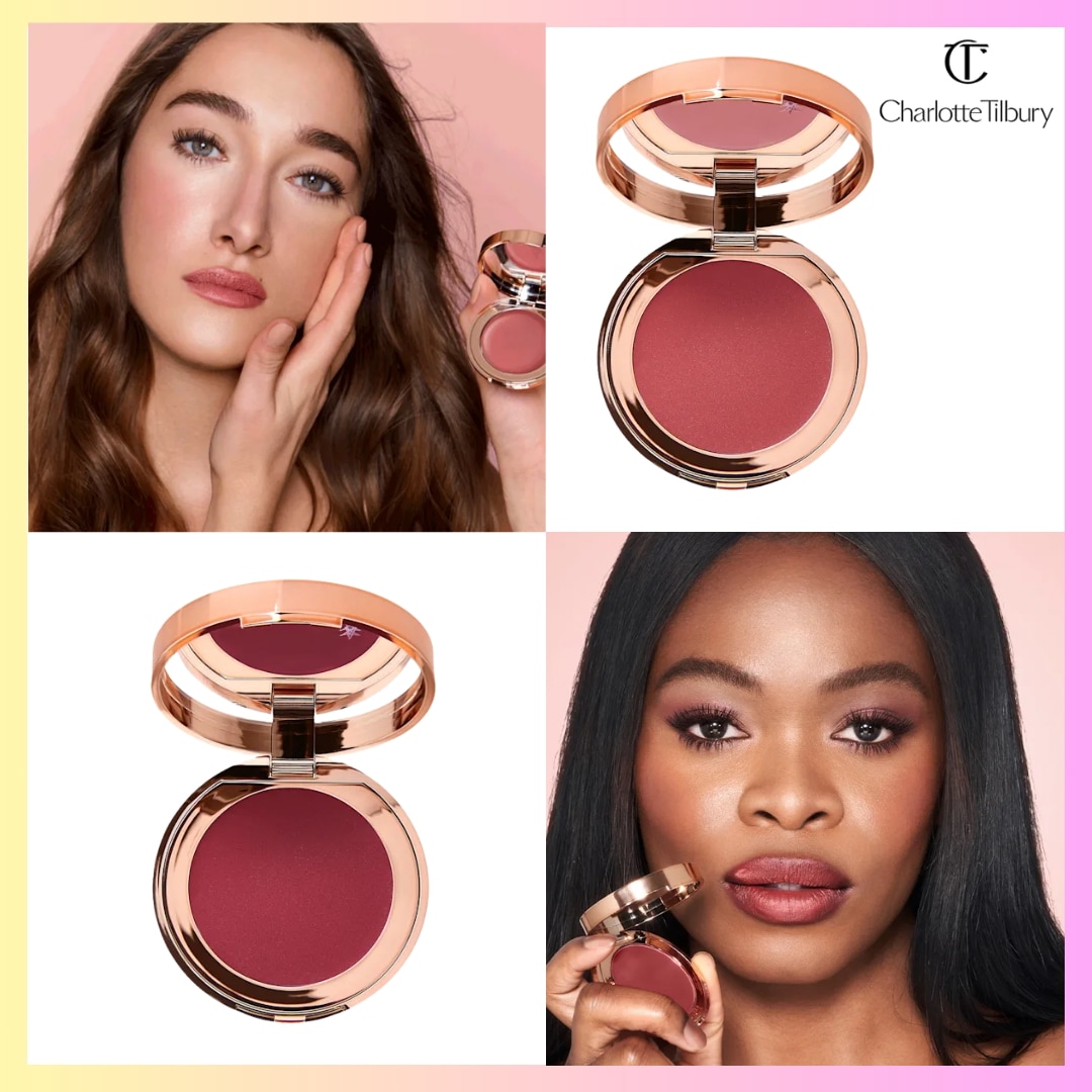 [Charlotte Tilbury] Pillow Talk Lip & Cheek Glow 2カラー + FREE OMAKE チーク リップ チーク ハイライト チーク ピンク