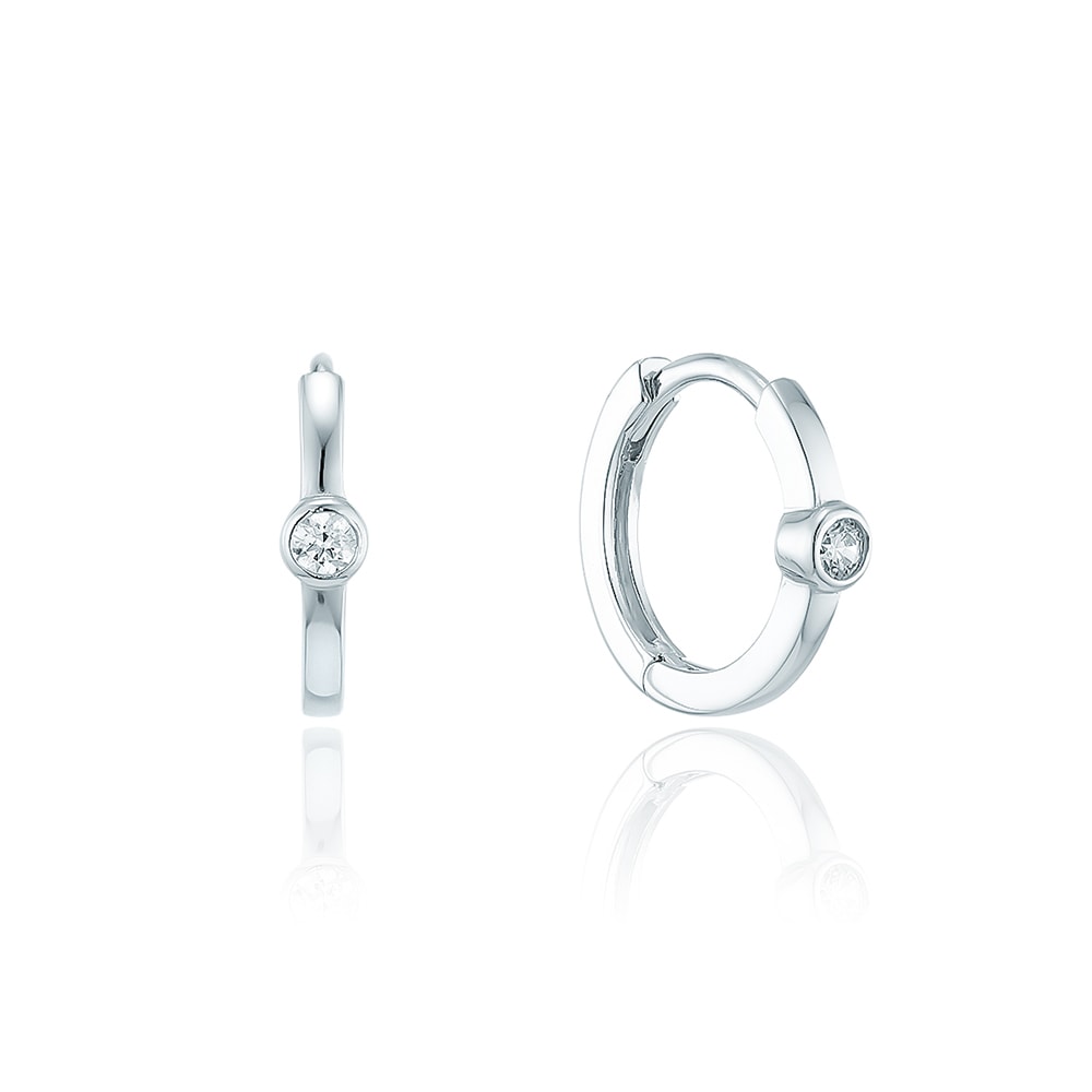 LLOYD製作10日L-DIAMONDベゼルセットイヤリングLEE21027D