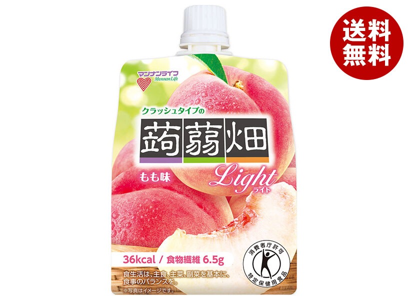 マンナンライフ クラッシュタイプの蒟蒻畑ライト もも味【特定保健用食品 特保】 150gパウチ＊30本入