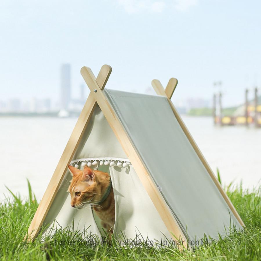 ペットテント 猫クッション 犬のテント 犬小屋 猫小屋 ペットハウス マットレス付き 冬 夏 室内 簡易テント 取り外し可能 洗える ポータブル シンプル