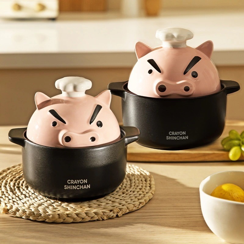 [BIG-SALE限定]クレヨンしんちゃん キャセロール シチューポット 家庭用スープポット 高温対応 ガスコンロ専用キャセロールベストセラー
