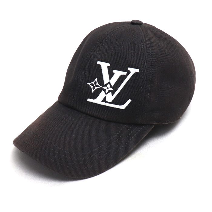 LOUIS VUITTON ルイ・ヴィトン LV スマッシュ キャップ ブラック M7608M WA2244 M ユニセックス 中古