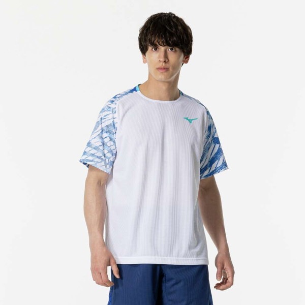 MIZUNO ミズノ 汗処理 通気 ドライエアロフローゲームシャツ ラケットスポーツ ユニセックス ゲームウエア メンズ 62JAB50201