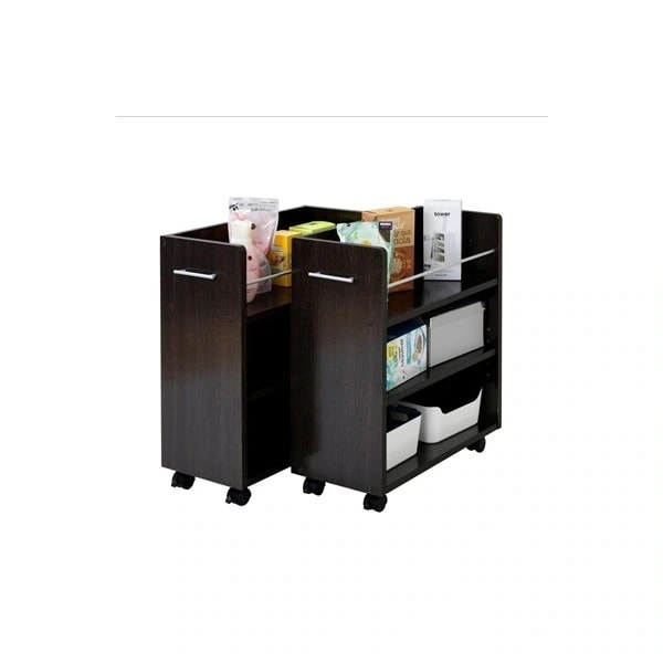 クローゼット 収納ラック 2個セット キャスター付き SGT-0136-DB ダークブラウン