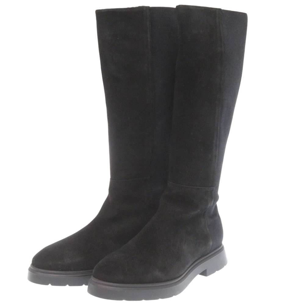 新品同様 スチュアートワイツマン ロングブーツ ブーツ レザー ブラック 0622【中古】STUART WEITZMAN レディース