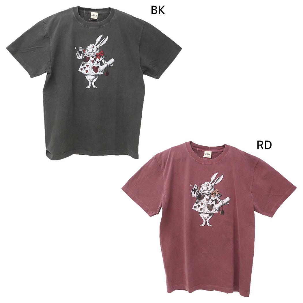 マクミランアリス Tシャツ T-SHIRTS ピグメントTシャツ 白うさぎ キャラクター グッズ