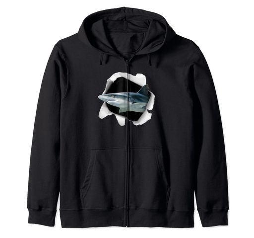 面白Tシャツ 海 サメ 鮫 おもしろ かわいい グッズ 服 ネタ プレゼント メンズ オリジナル 夏 生き物 ジップパーカー