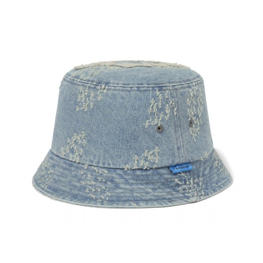 これはネヴァー・ザット (これはネヴァー・ザット) GD ライトニングデニムバケットハットブルーペイント