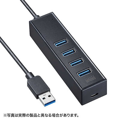 他サイト： サンワサプライ　磁石付USB3.2Gen1 4ポートハブ　USB3H405BKNの商品画像