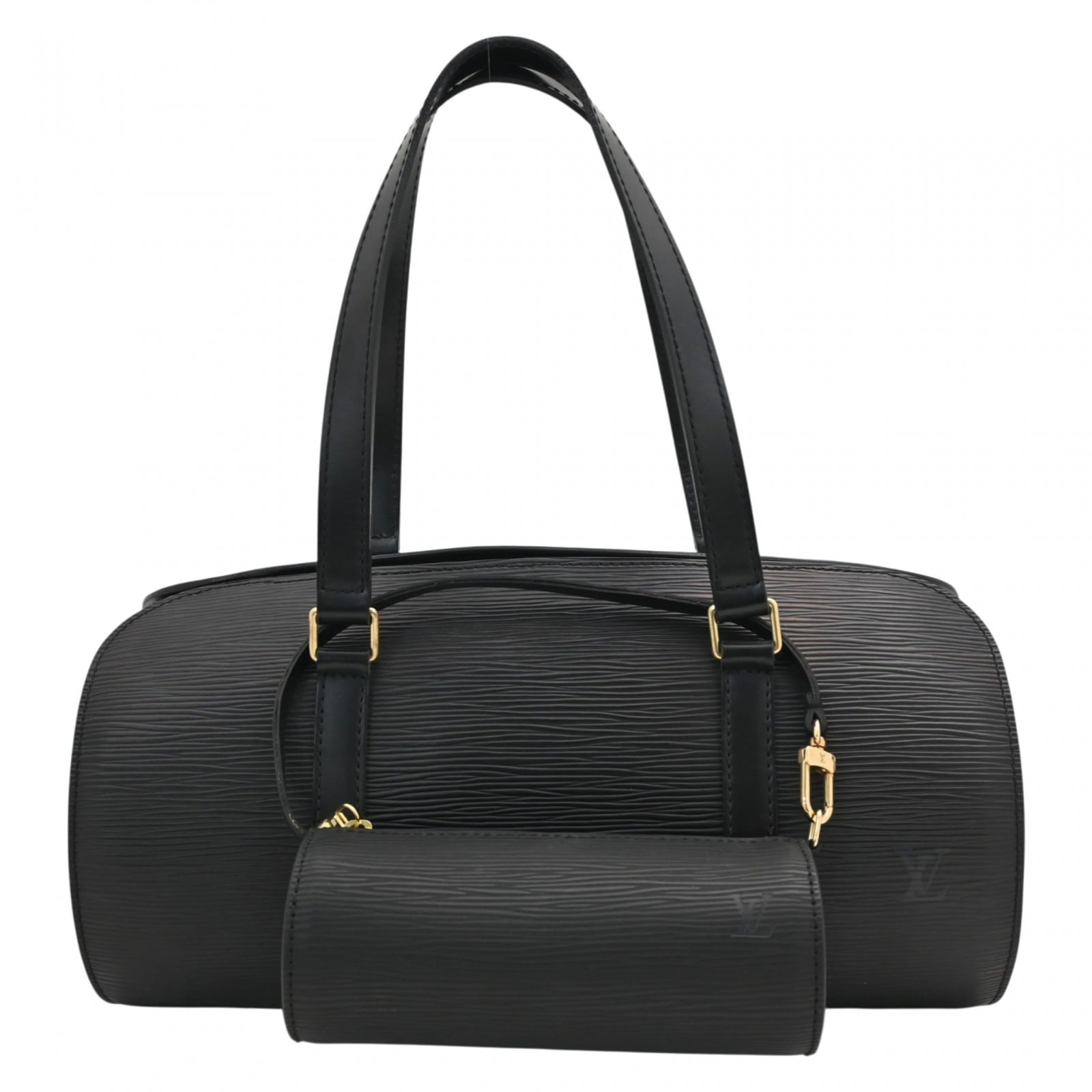 【中古】ルイヴィトン エピ スフロ ハンドバッグ ブラック ポーチ付き Aランク lv7876cc